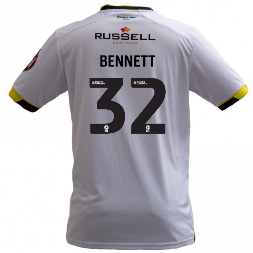 Niño Fútbol Camiseta Mason Bennett #32 Blanco 2ª Equipación 2024/25 Argentina