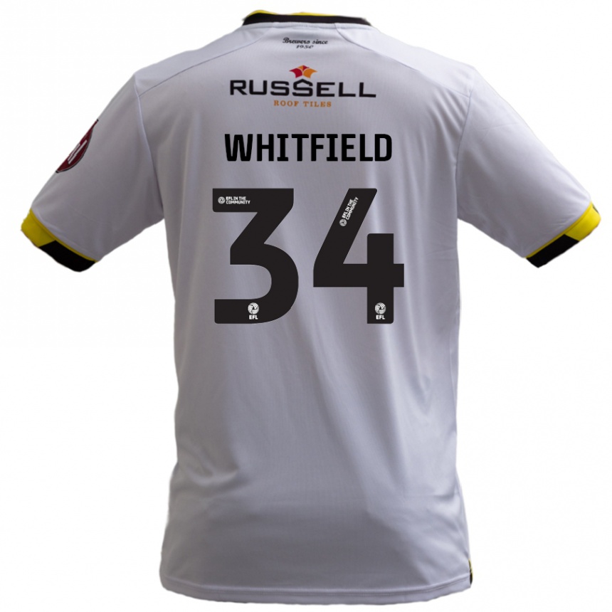 Niño Fútbol Camiseta Ben Whitfield #34 Blanco 2ª Equipación 2024/25 Argentina