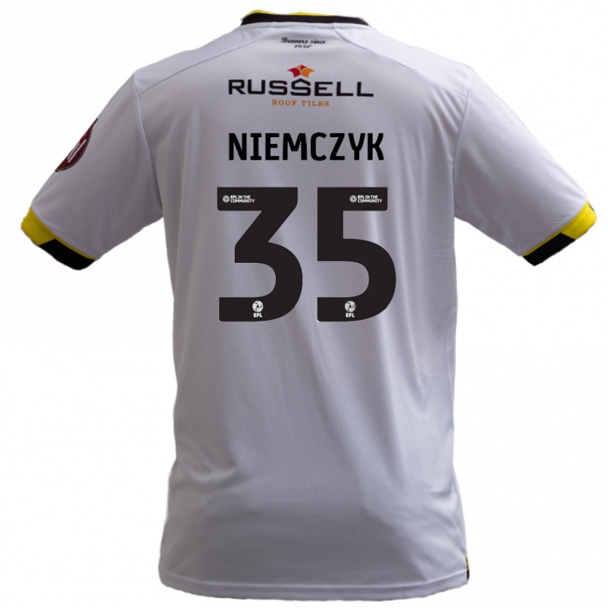 Niño Fútbol Camiseta Jakub Niemczyk #35 Blanco 2ª Equipación 2024/25 Argentina