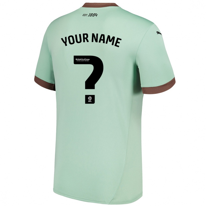 Niño Fútbol Camiseta Su Nombre #0 Verde Pálido 2ª Equipación 2024/25 Argentina