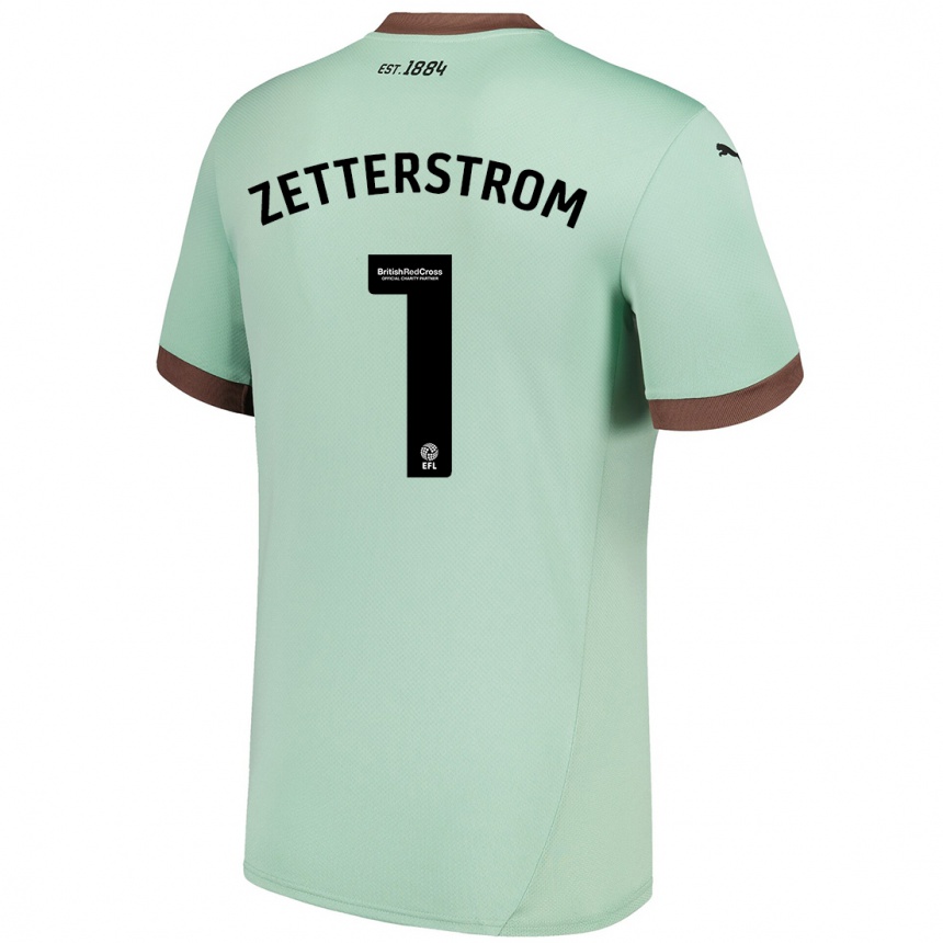 Niño Fútbol Camiseta Jacob Widell Zetterström #1 Verde Pálido 2ª Equipación 2024/25 Argentina