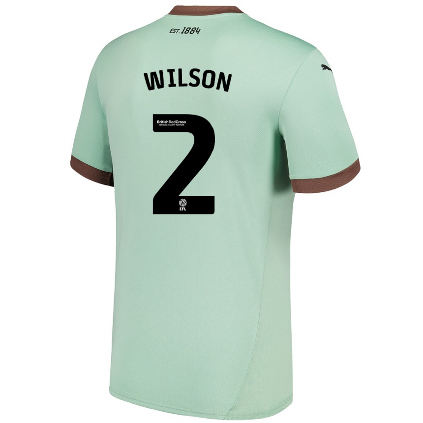 Niño Fútbol Camiseta Kane Wilson #2 Verde Pálido 2ª Equipación 2024/25 Argentina