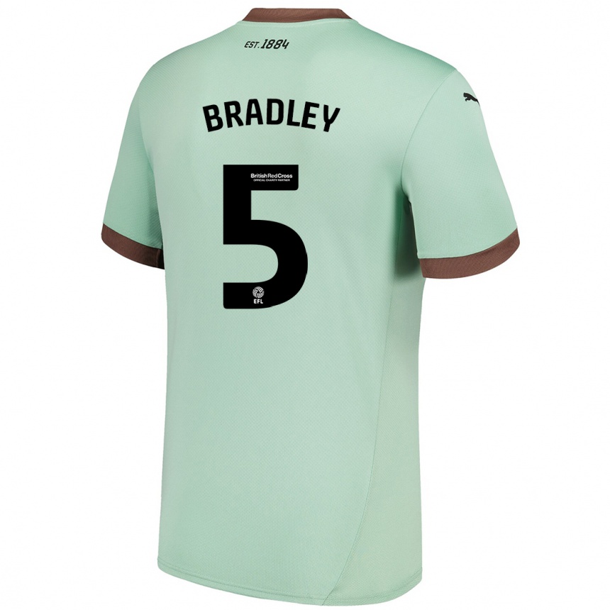 Niño Fútbol Camiseta Sonny Bradley #5 Verde Pálido 2ª Equipación 2024/25 Argentina