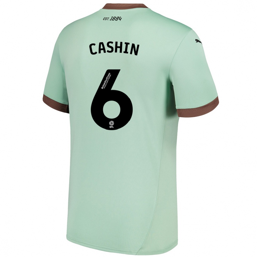 Niño Fútbol Camiseta Eiran Cashin #6 Verde Pálido 2ª Equipación 2024/25 Argentina