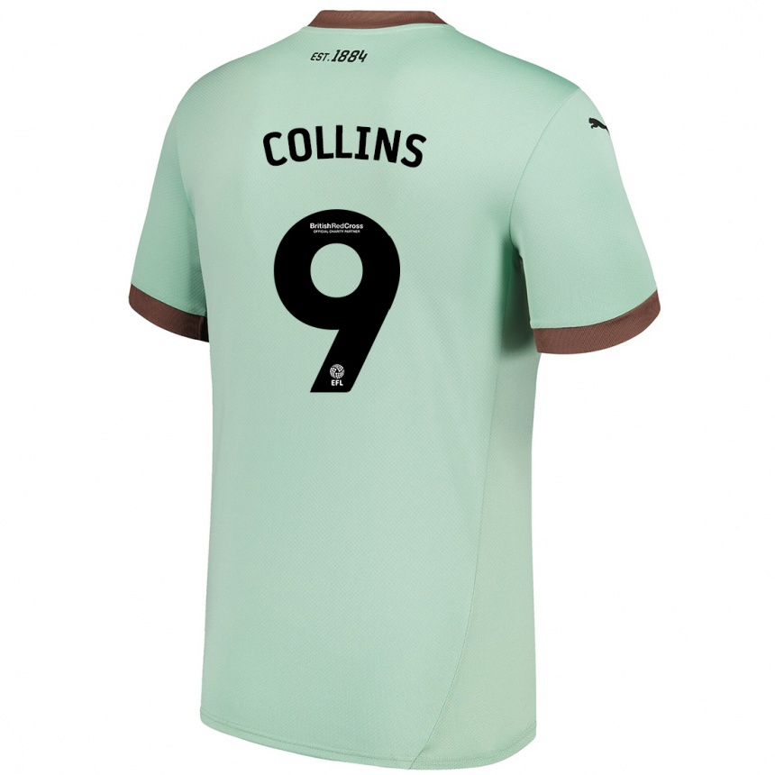 Niño Fútbol Camiseta James Collins #9 Verde Pálido 2ª Equipación 2024/25 Argentina