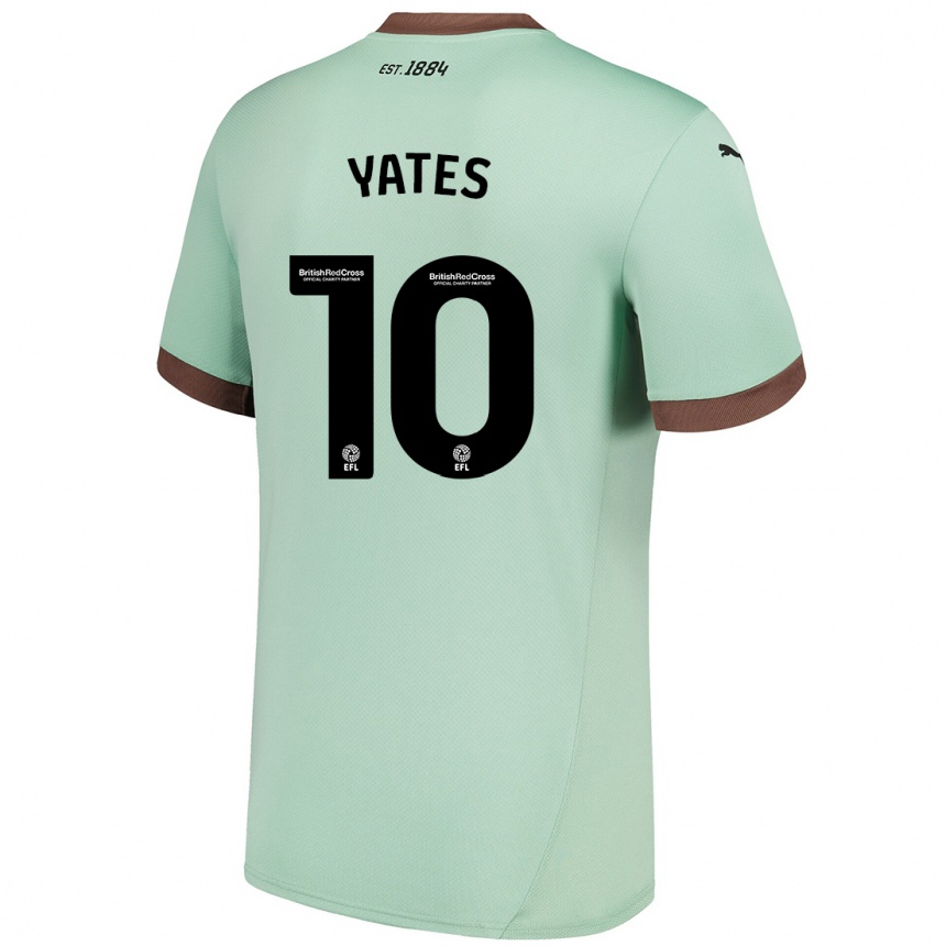 Niño Fútbol Camiseta Jerry Yates #10 Verde Pálido 2ª Equipación 2024/25 Argentina