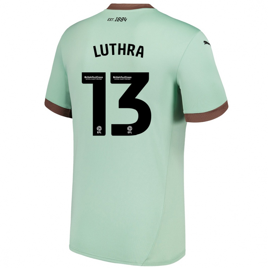 Niño Fútbol Camiseta Rohan Luthra #13 Verde Pálido 2ª Equipación 2024/25 Argentina