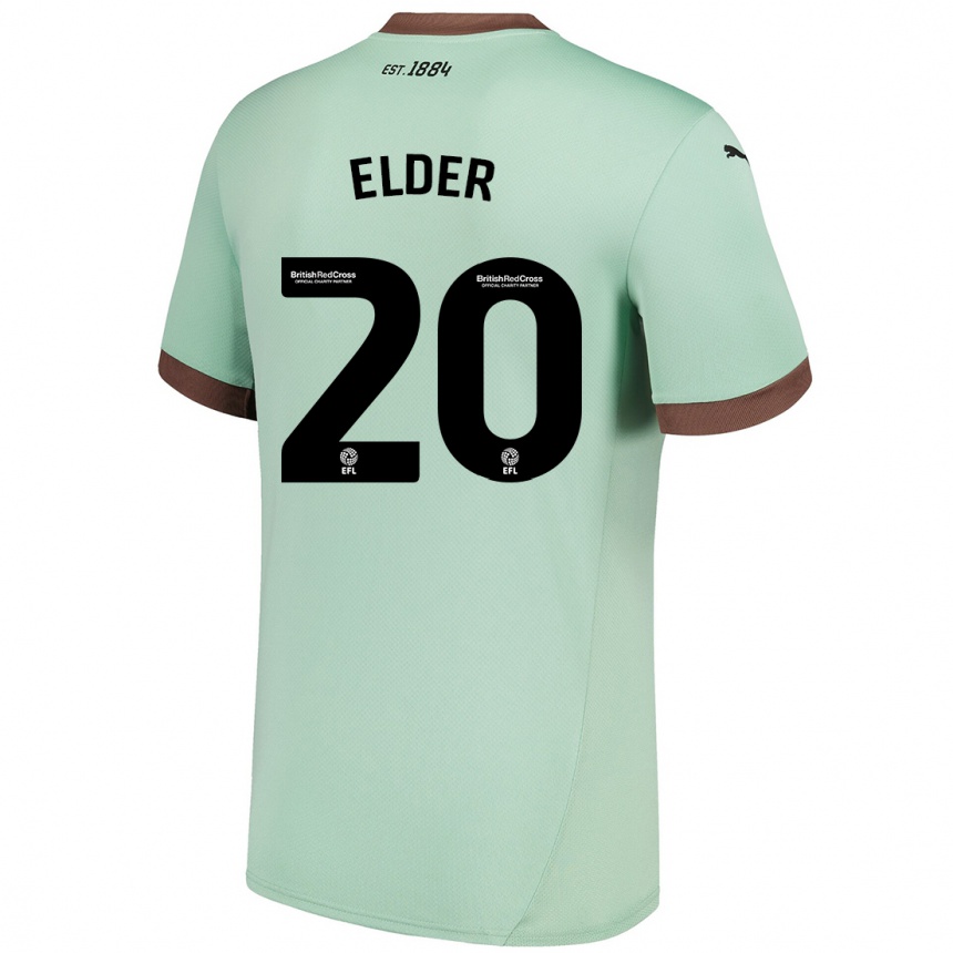 Niño Fútbol Camiseta Callum Elder #20 Verde Pálido 2ª Equipación 2024/25 Argentina