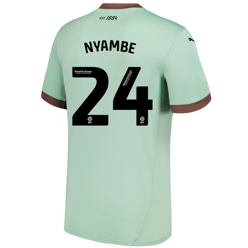 Niño Fútbol Camiseta Ryan Nyambe #24 Verde Pálido 2ª Equipación 2024/25 Argentina