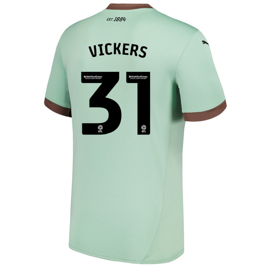 Niño Fútbol Camiseta Josh Vickers #31 Verde Pálido 2ª Equipación 2024/25 Argentina