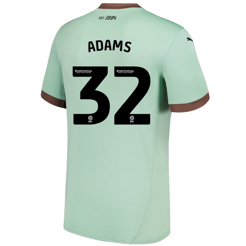 Niño Fútbol Camiseta Ebou Adams #32 Verde Pálido 2ª Equipación 2024/25 Argentina