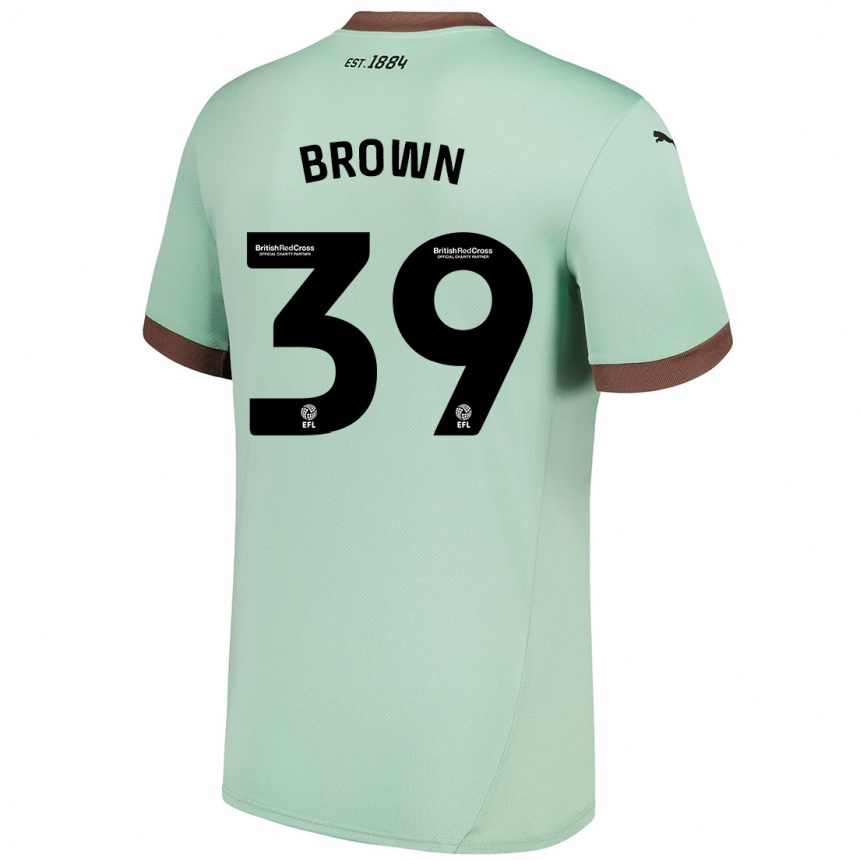 Niño Fútbol Camiseta Dajaune Brown #39 Verde Pálido 2ª Equipación 2024/25 Argentina