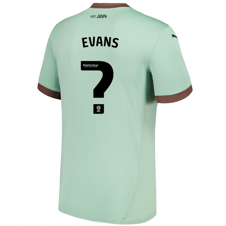 Niño Fútbol Camiseta Harry Evans #0 Verde Pálido 2ª Equipación 2024/25 Argentina