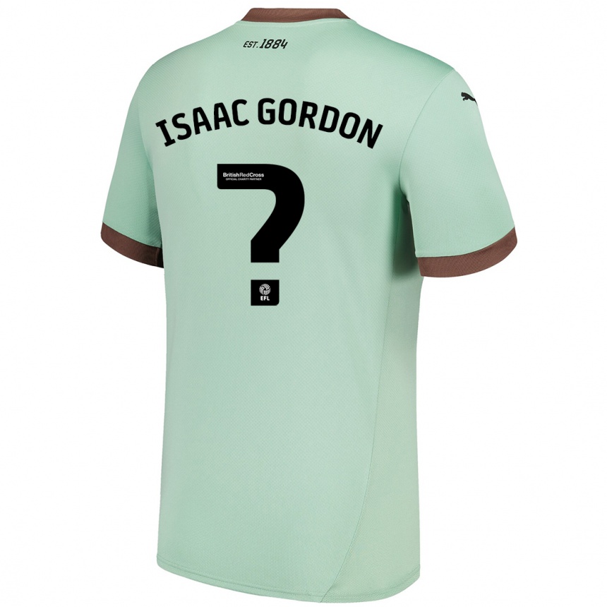 Niño Fútbol Camiseta Isaac Gordon #0 Verde Pálido 2ª Equipación 2024/25 Argentina