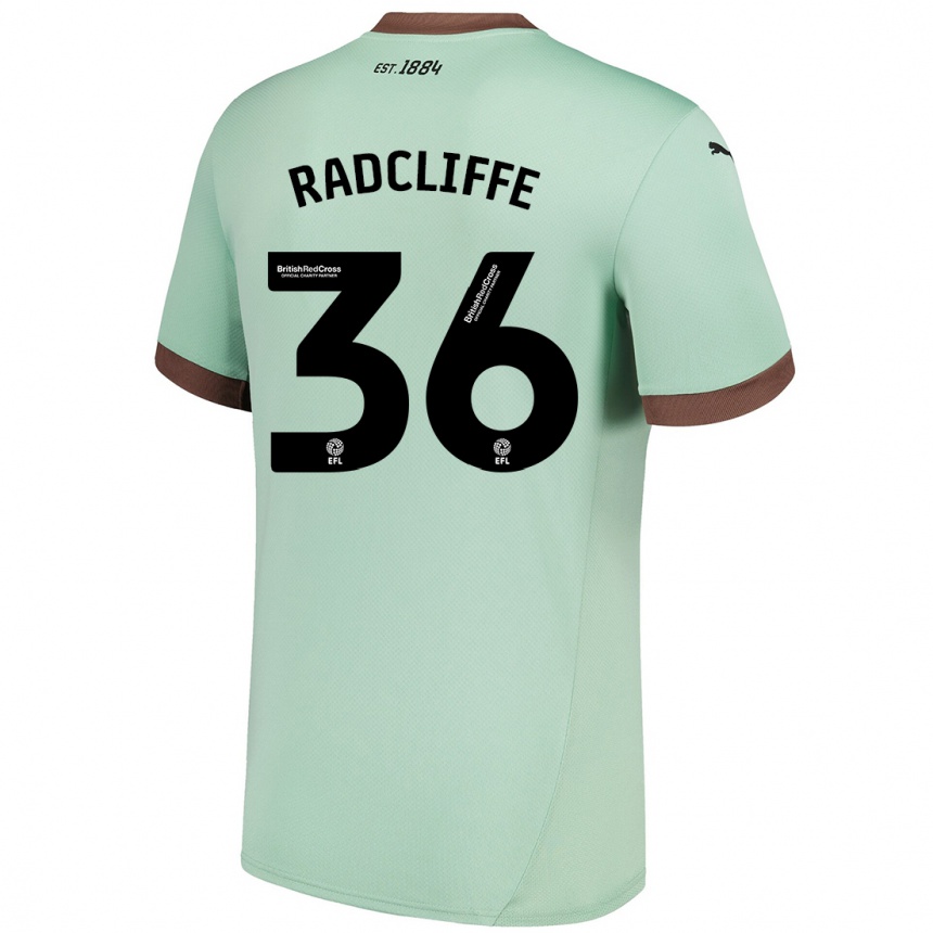 Niño Fútbol Camiseta Ben Radcliffe #36 Verde Pálido 2ª Equipación 2024/25 Argentina