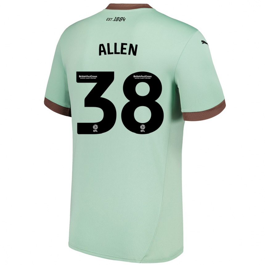 Niño Fútbol Camiseta Cruz Allen #38 Verde Pálido 2ª Equipación 2024/25 Argentina