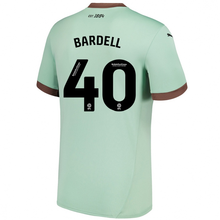 Niño Fútbol Camiseta Max Bardell #40 Verde Pálido 2ª Equipación 2024/25 Argentina