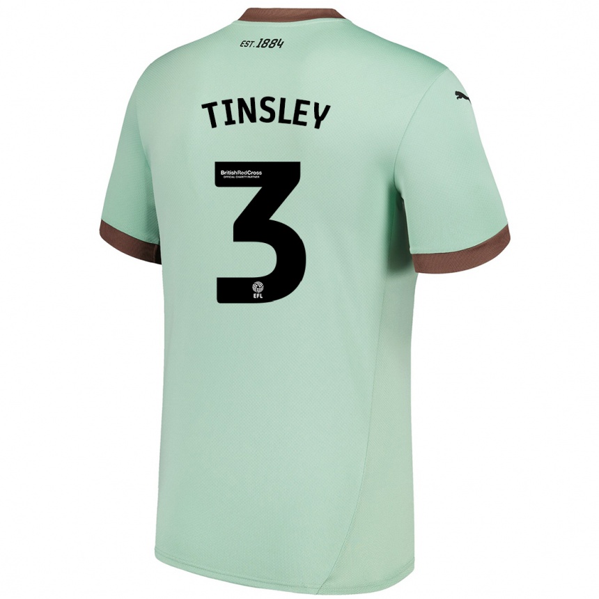 Niño Fútbol Camiseta Megan Tinsley #3 Verde Pálido 2ª Equipación 2024/25 Argentina