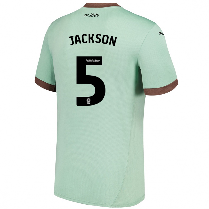 Niño Fútbol Camiseta Sarah Jackson #5 Verde Pálido 2ª Equipación 2024/25 Argentina