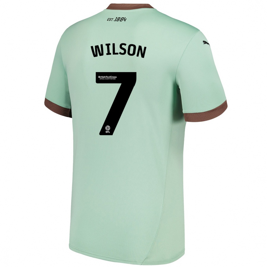 Niño Fútbol Camiseta Emelia Wilson #7 Verde Pálido 2ª Equipación 2024/25 Argentina