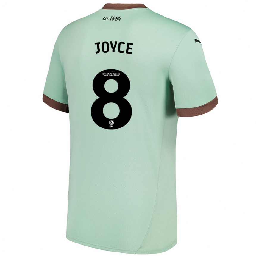 Niño Fútbol Camiseta Emily Joyce #8 Verde Pálido 2ª Equipación 2024/25 Argentina