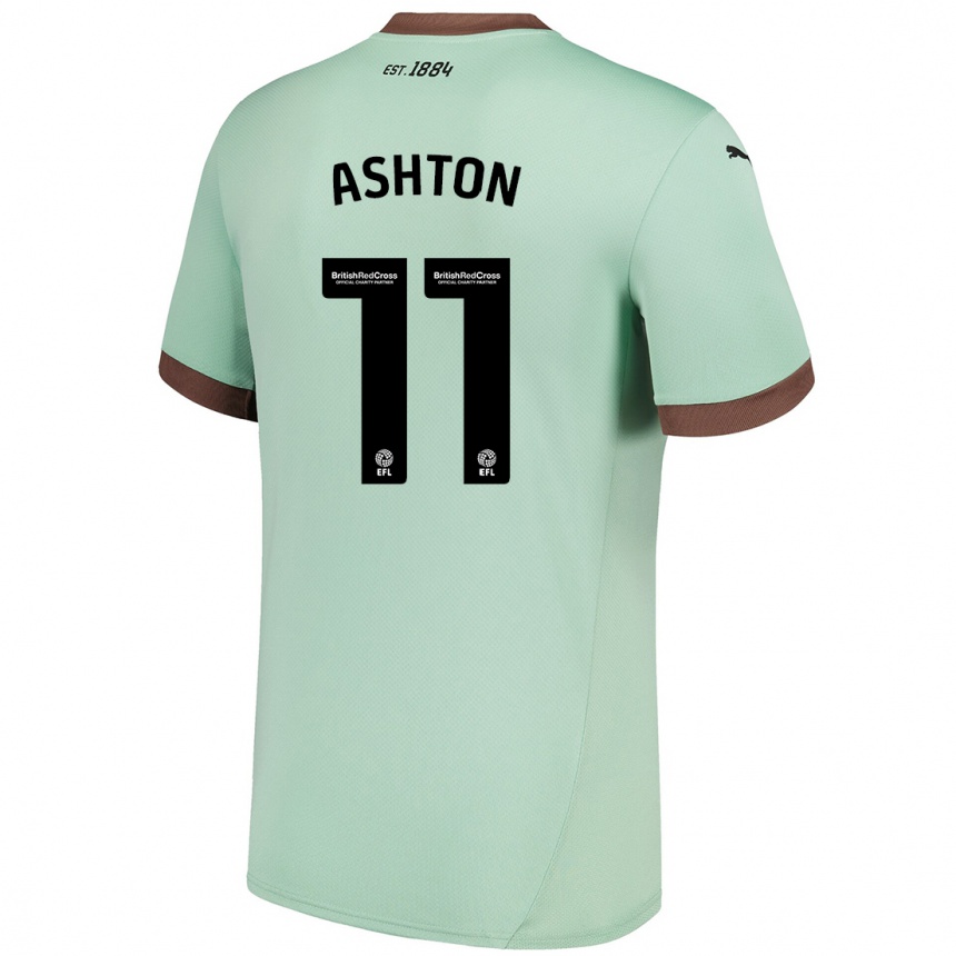 Niño Fútbol Camiseta Eleanor Ashton #11 Verde Pálido 2ª Equipación 2024/25 Argentina