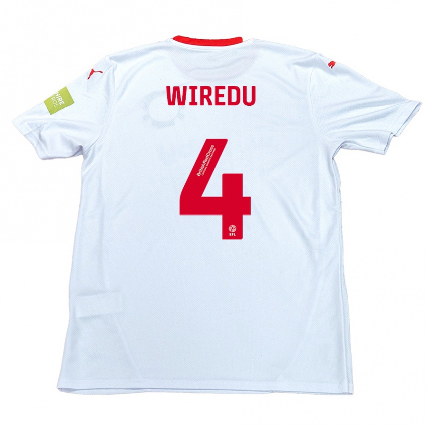 Niño Fútbol Camiseta Brendan Wiredu #4 Blanco 2ª Equipación 2024/25 Argentina