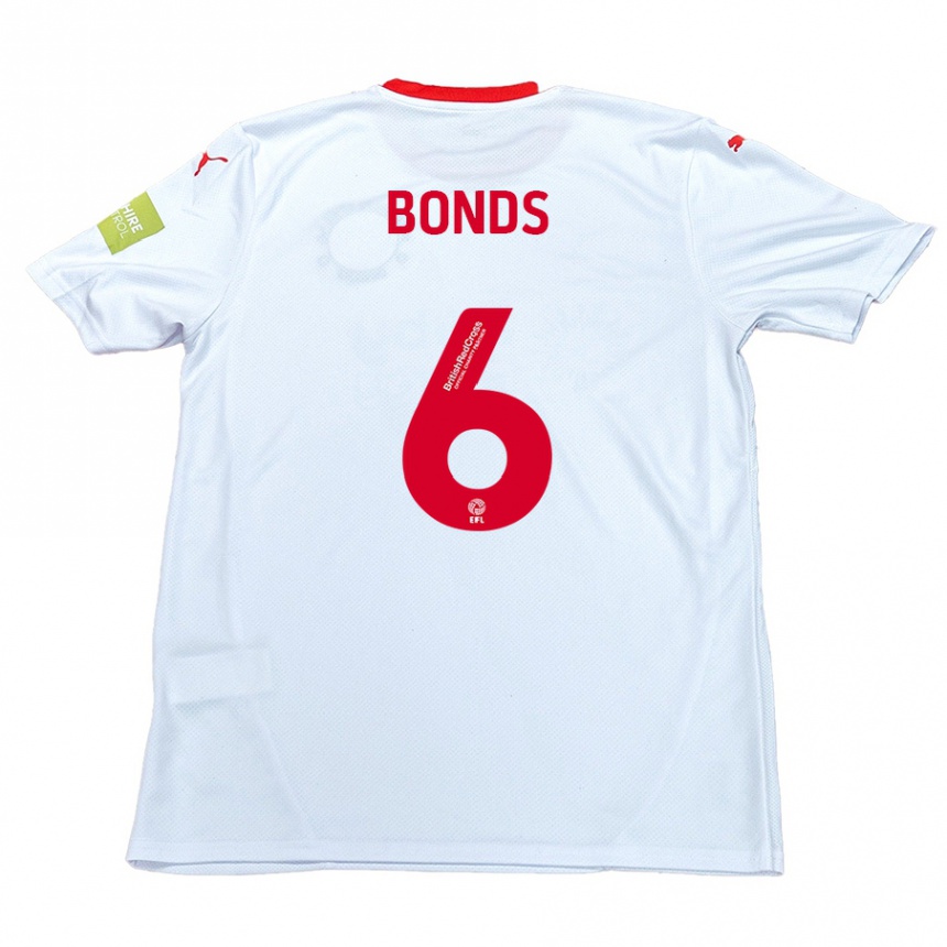 Niño Fútbol Camiseta Elliot Bonds #6 Blanco 2ª Equipación 2024/25 Argentina