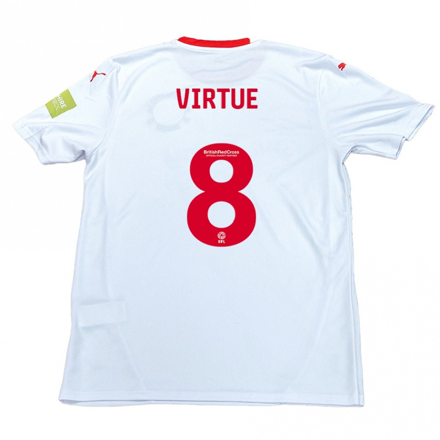 Niño Fútbol Camiseta Matty Virtue #8 Blanco 2ª Equipación 2024/25 Argentina