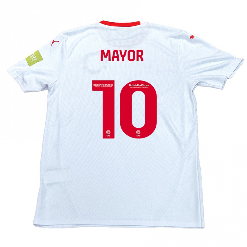 Niño Fútbol Camiseta Danny Mayor #10 Blanco 2ª Equipación 2024/25 Argentina