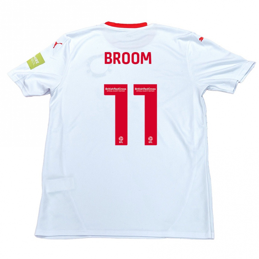 Niño Fútbol Camiseta Ryan Broom #11 Blanco 2ª Equipación 2024/25 Argentina