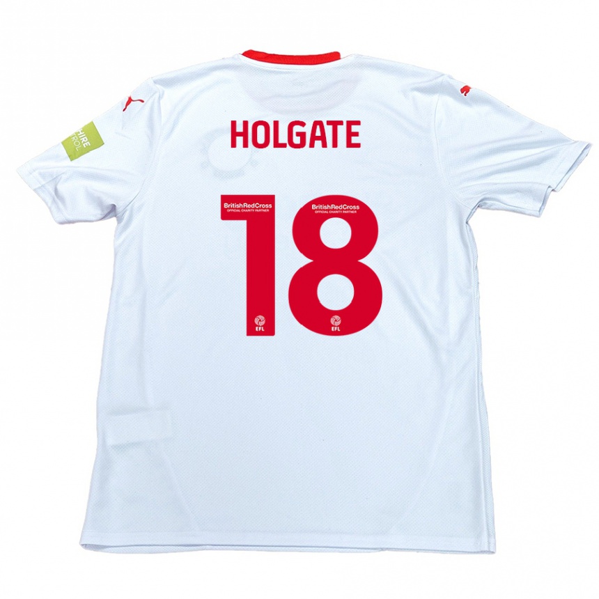 Niño Fútbol Camiseta Harrison Holgate #18 Blanco 2ª Equipación 2024/25 Argentina