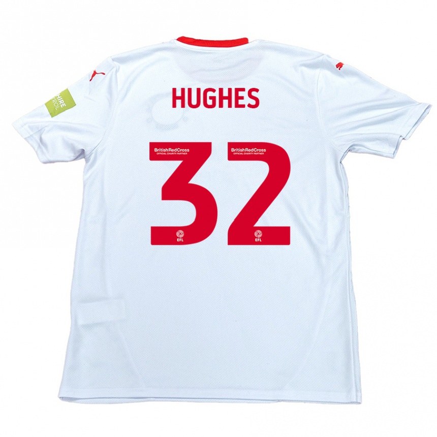 Niño Fútbol Camiseta Kayden Hughes #32 Blanco 2ª Equipación 2024/25 Argentina