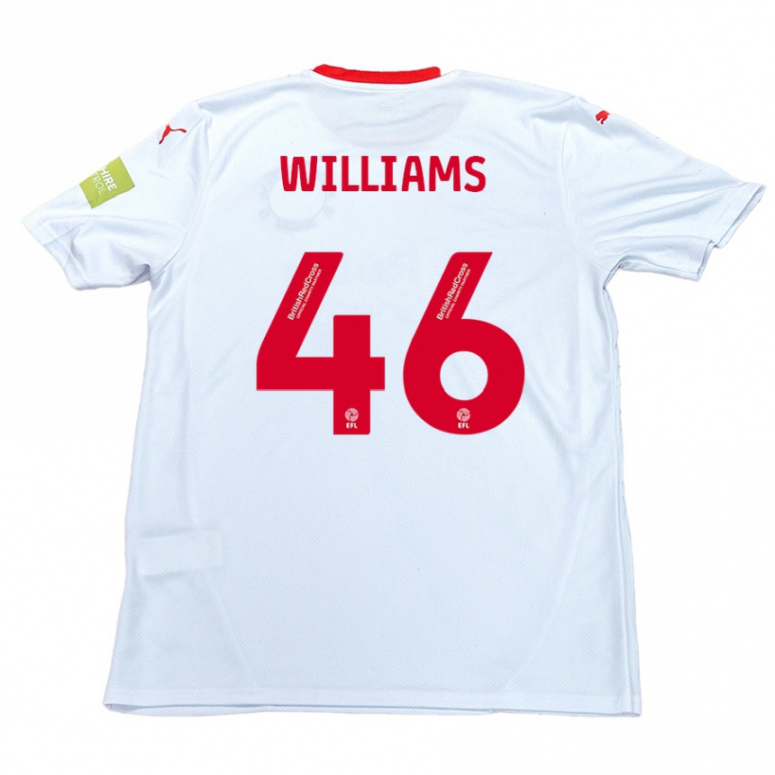 Niño Fútbol Camiseta Theo Williams #46 Blanco 2ª Equipación 2024/25 Argentina