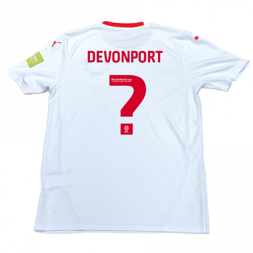 Niño Fútbol Camiseta Owen Devonport #0 Blanco 2ª Equipación 2024/25 Argentina