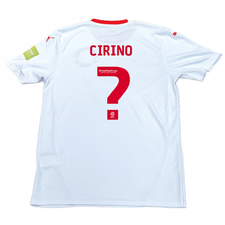 Niño Fútbol Camiseta Raffaele Cirino #0 Blanco 2ª Equipación 2024/25 Argentina