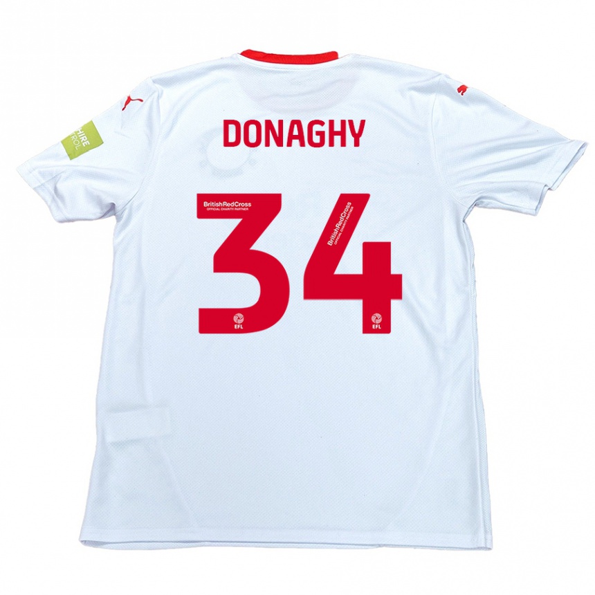 Niño Fútbol Camiseta Tom Donaghy #34 Blanco 2ª Equipación 2024/25 Argentina