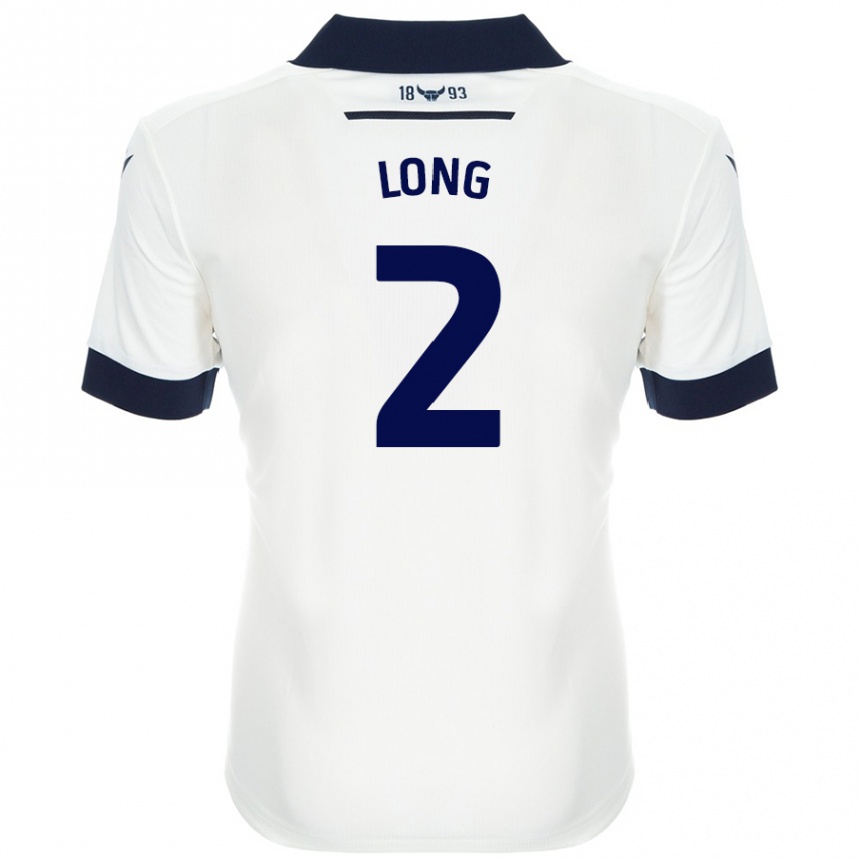 Niño Fútbol Camiseta Sam Long #2 Blanco Azul Marino 2ª Equipación 2024/25 Argentina