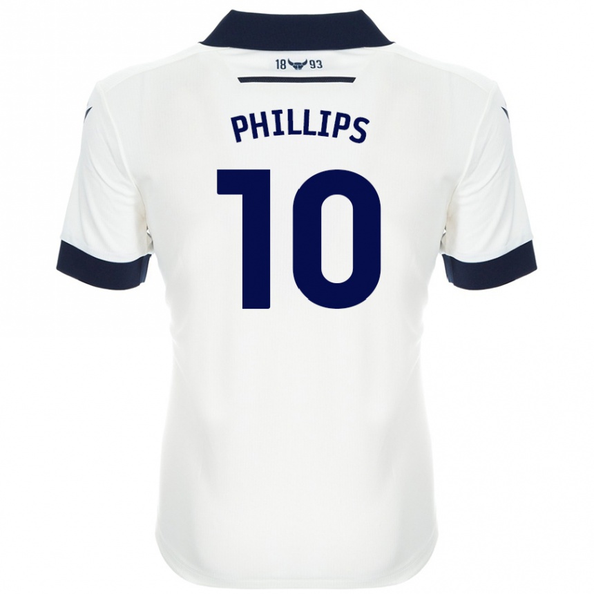 Niño Fútbol Camiseta Matt Phillips #10 Blanco Azul Marino 2ª Equipación 2024/25 Argentina