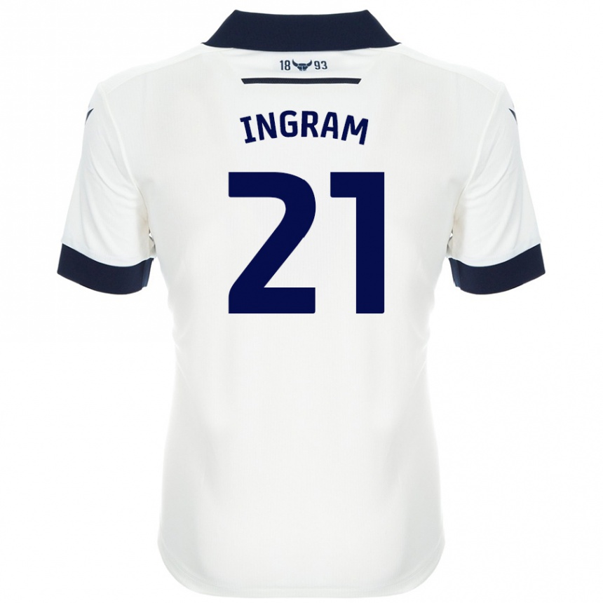 Niño Fútbol Camiseta Matt Ingram #21 Blanco Azul Marino 2ª Equipación 2024/25 Argentina