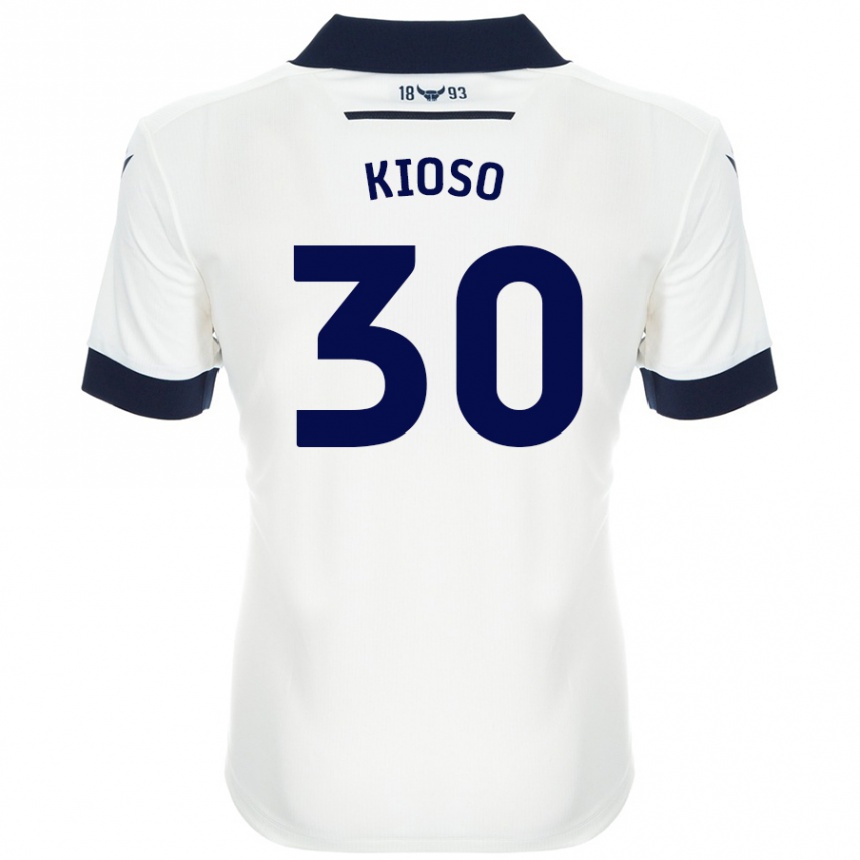 Niño Fútbol Camiseta Peter Kioso #30 Blanco Azul Marino 2ª Equipación 2024/25 Argentina