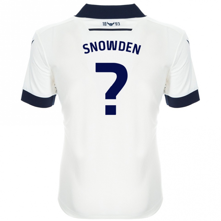 Niño Fútbol Camiseta Leo Snowden #0 Blanco Azul Marino 2ª Equipación 2024/25 Argentina