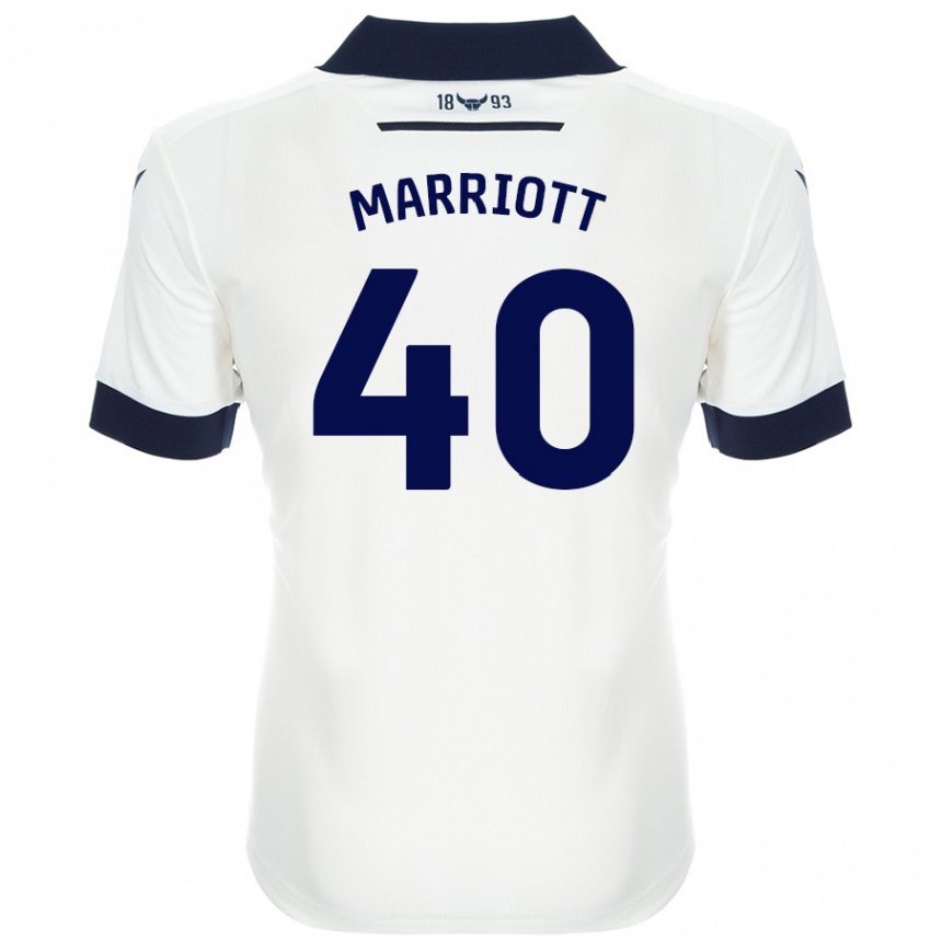 Niño Fútbol Camiseta Monty Marriott #40 Blanco Azul Marino 2ª Equipación 2024/25 Argentina