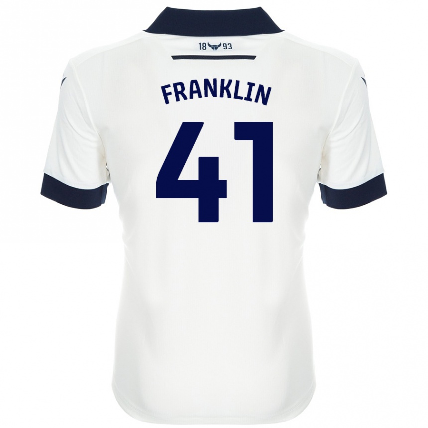 Niño Fútbol Camiseta George Franklin #41 Blanco Azul Marino 2ª Equipación 2024/25 Argentina