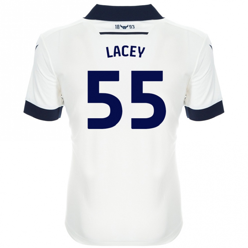 Niño Fútbol Camiseta Aaron Lacey #55 Blanco Azul Marino 2ª Equipación 2024/25 Argentina