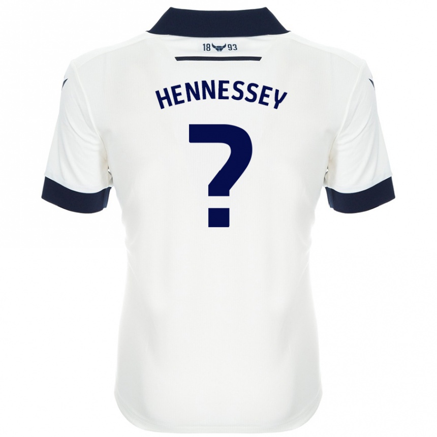 Niño Fútbol Camiseta Laura Hennessey #0 Blanco Azul Marino 2ª Equipación 2024/25 Argentina