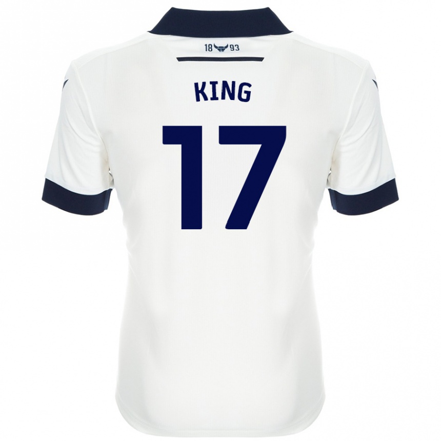 Niño Fútbol Camiseta Sarah King #17 Blanco Azul Marino 2ª Equipación 2024/25 Argentina