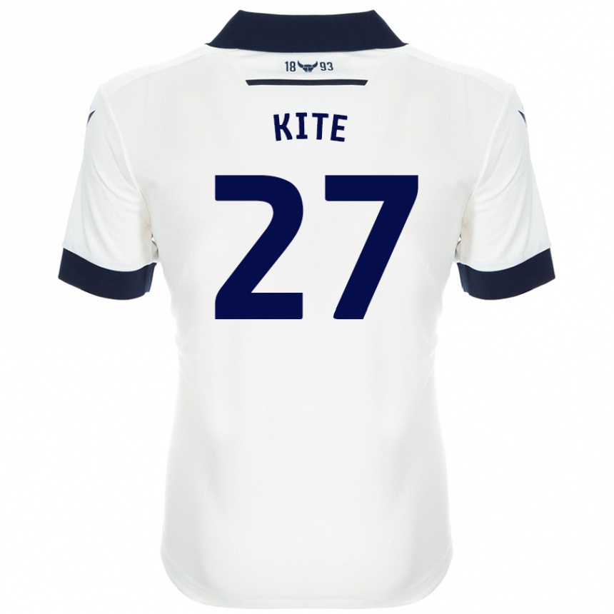 Niño Fútbol Camiseta Rose Kite #27 Blanco Azul Marino 2ª Equipación 2024/25 Argentina