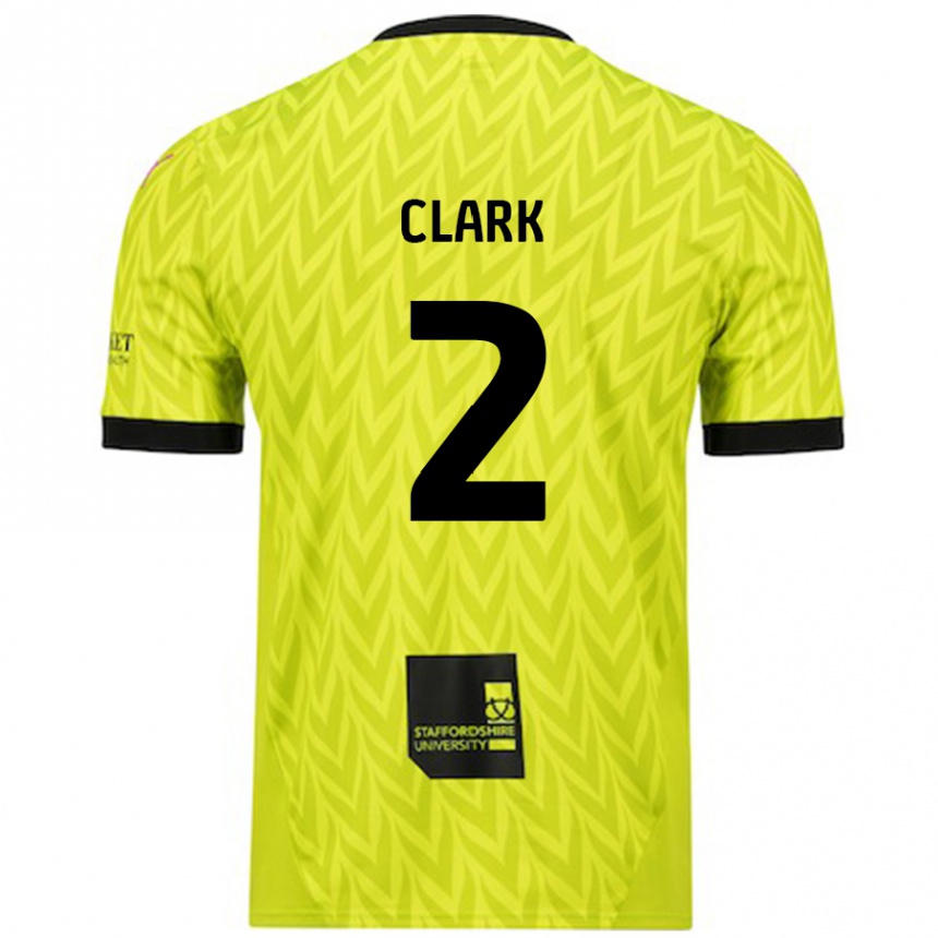 Niño Fútbol Camiseta Mitch Clark #2 Verde Fluorescente 2ª Equipación 2024/25 Argentina