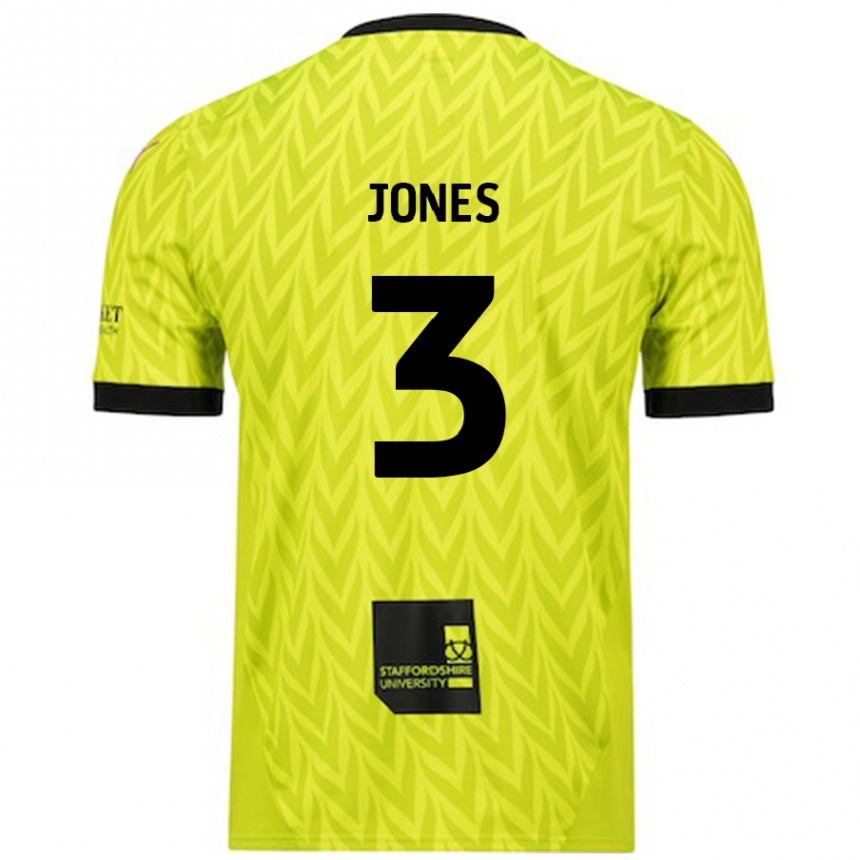 Niño Fútbol Camiseta Dan Jones #3 Verde Fluorescente 2ª Equipación 2024/25 Argentina